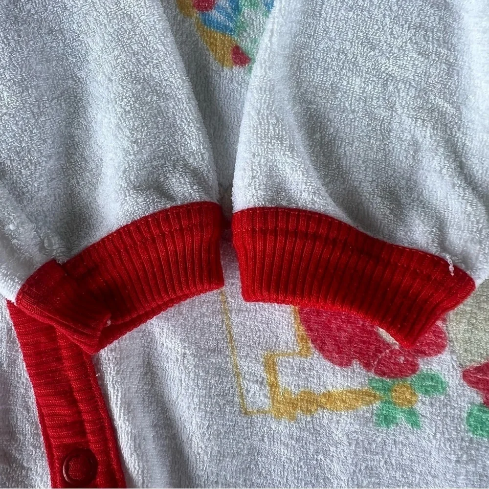 VTG Carter’s Christmas Bear Footed Sleeper Terrycloth Night Before Christmas Lrg